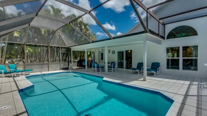 Villa Cape Cove Pool Home Screened Lanai